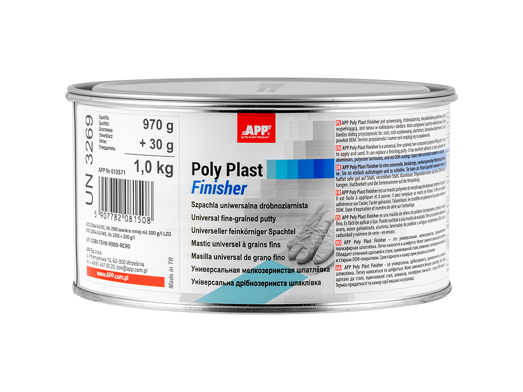 APP Poly Plast Finisher - Jemnozrnný univerzálny polyesterový tmel