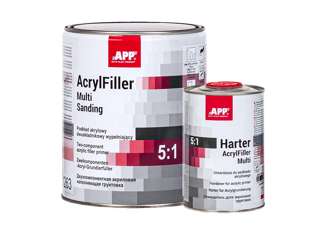 APP Multi Sanding 5:1 + tužidlo – Sada akrylátového HS plniča