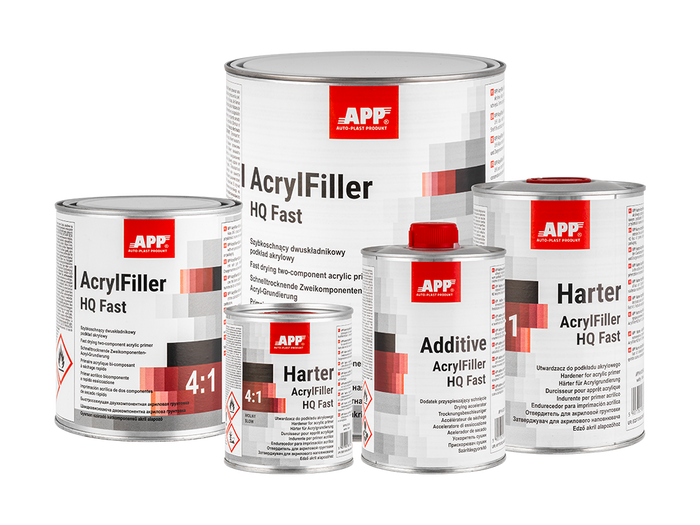 APP AcrylFiller HQ Fast 4:1 + tužidlo – Sada rýchloschnúceho UHS plniča