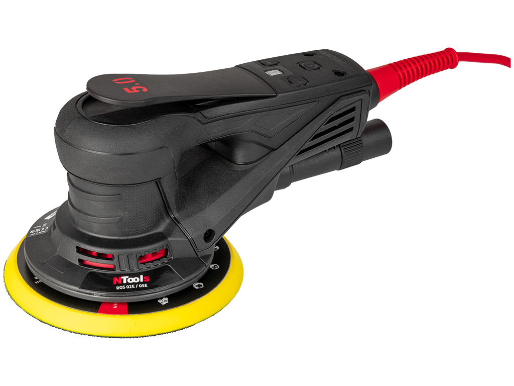 NTools ROS II 02E / 05E – Bezuhlíková elektrická excentrická brúska Ø150 mm