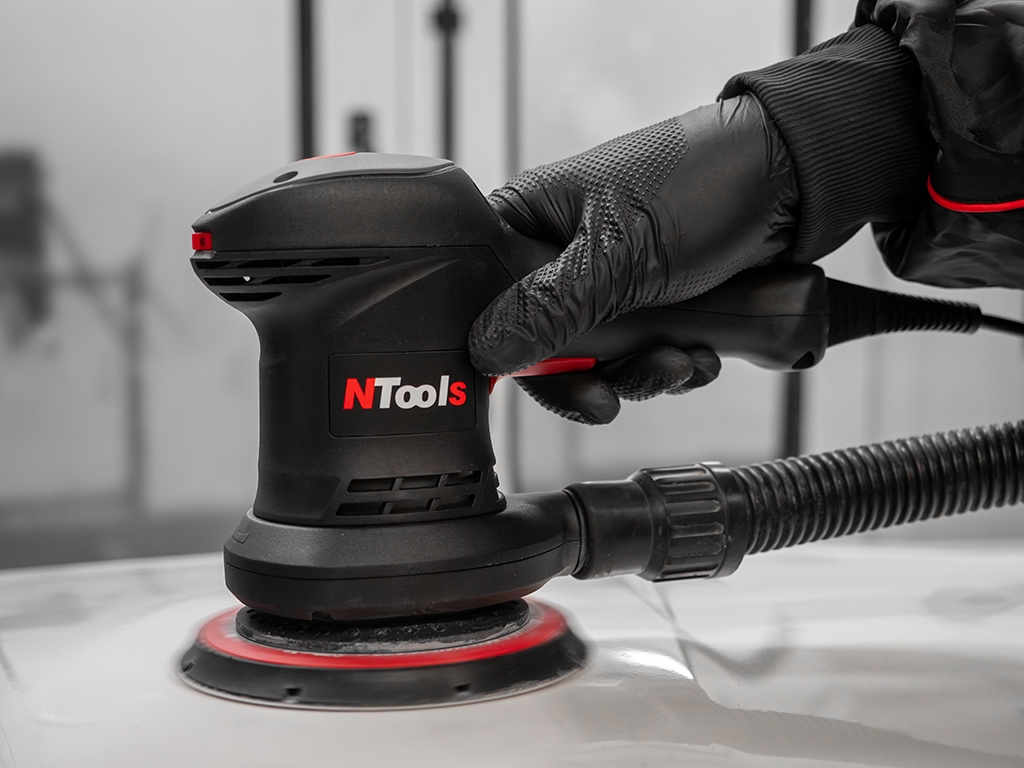 NTools SWR 03E / 05E – Elektrická excentrická brúska Ø150 mm