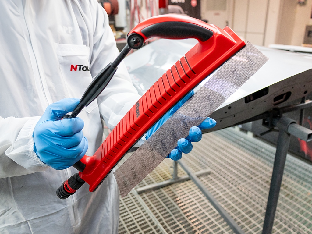 NTools HR R 400 – Flexibilný ručný brúsny blok s odsávaním 70 × 400 mm