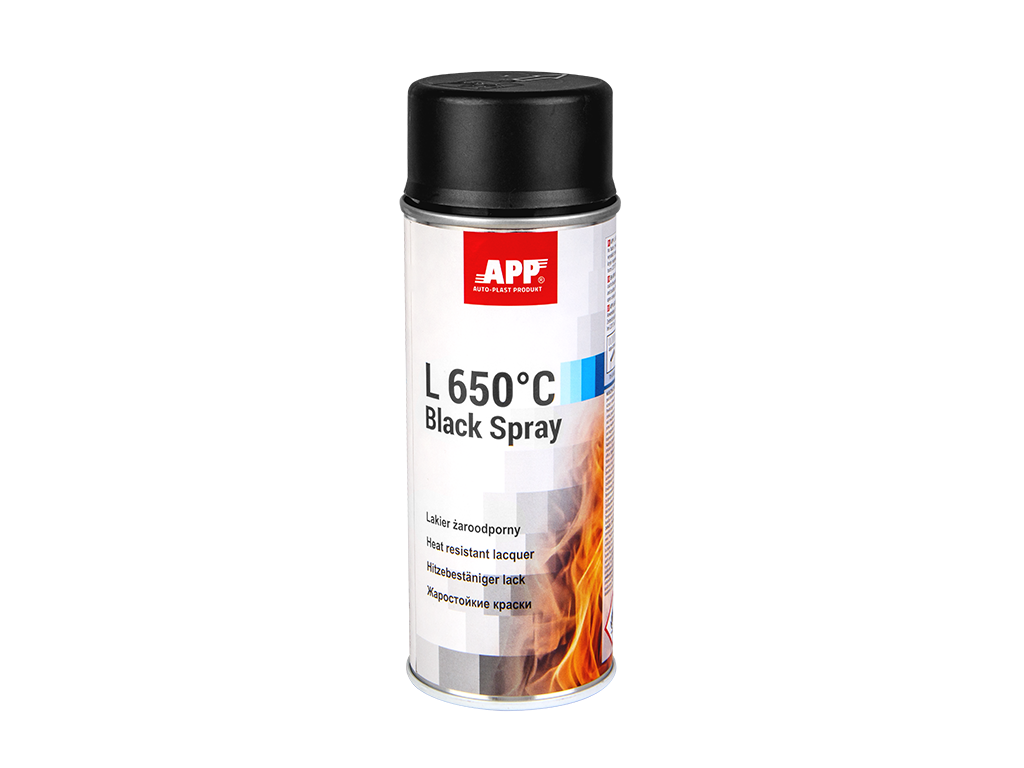 APP L 650°C – Žiaruvzdorná čierna farba v spreji do 650 °C